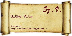 Szőke Vita névjegykártya