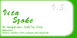 vita szoke business card